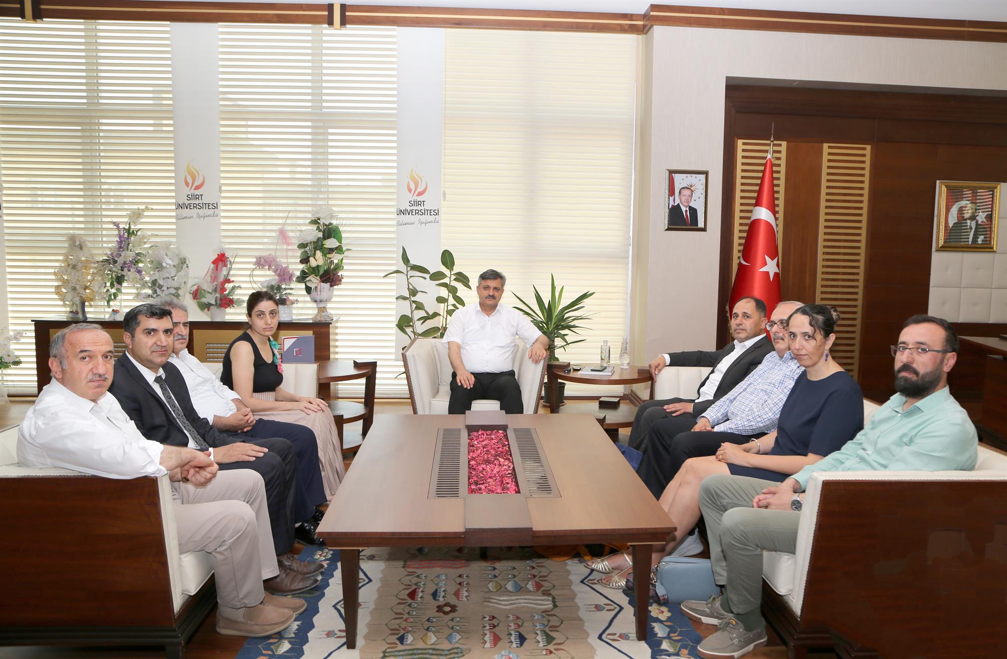 Rektörümüz Prof. Dr. Nihat Şındak, Filistin Al-Quds Open University Bilim İnsanlarını Makamında Ağırladı